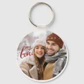 Porte-clés Custom Photo Couple My Love Keychain (Verso)