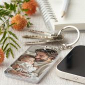 Porte-clés Custom Photo "DADDY'' Modern (Devant droit)