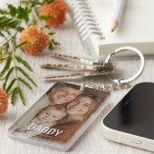 Porte-clés Custom Photo "DADDY'' Modern (Devant droit)