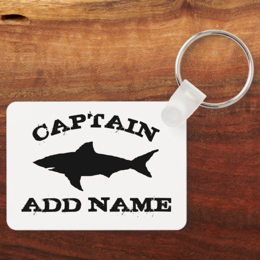 Porte-clés Custom photo keychain with shark fish silhouette (Recto)