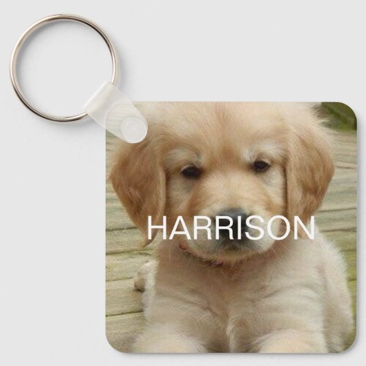 Porte-clés Custom photo picture name contact info monogram (Recto)