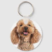 Porte-clés Custom Photo Poodle Personalized Dog Lover (Recto)