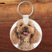 Porte-clés Custom Photo Poodle Personalized Dog Lover (Recto)