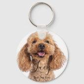 Porte-clés Custom Photo Poodle Personalized Dog Lover (Verso)