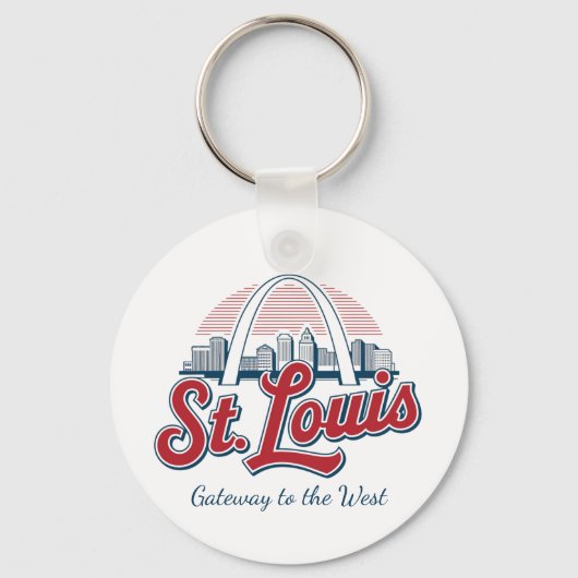 Porte-clés Custom Photo & St. Louis Gateway Arch Slogan (Recto)