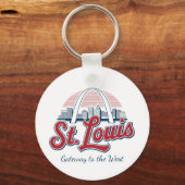 Porte-clés Custom Photo & St. Louis Gateway Arch Slogan (Recto)