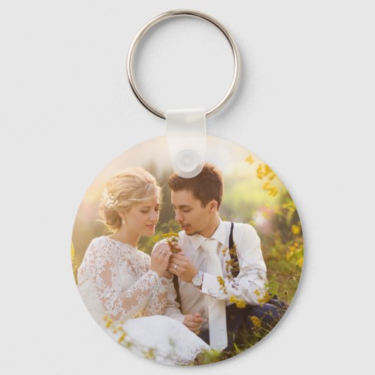 Porte-clés custom photo wedding keepsake  (Recto)