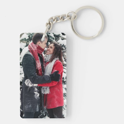 Porte-clés Custom Picture Keychain, Personalized Text (Dos)
