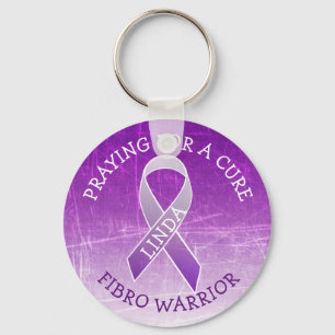 Porte-clés Custom Praying for a Cure Fibro Warrior Keychain
