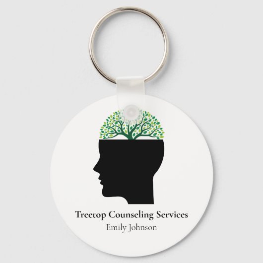 Porte-clés Custom Psychologist Therapy Tree Modern Counselor (Recto)