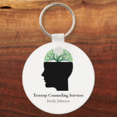 Porte-clés Custom Psychologist Therapy Tree Modern Counselor (Recto)