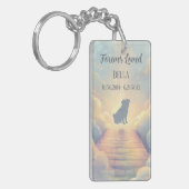 Porte-clés Custom Pug Memorial Acrylic Keychain with QR (Devant gauche)