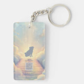 Porte-clés Custom Pug Memorial Acrylic Keychain with QR (Dos)