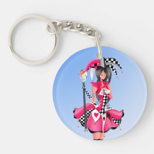 Porte-clés Custom Quirky Jester et marionnettes king (Devant)