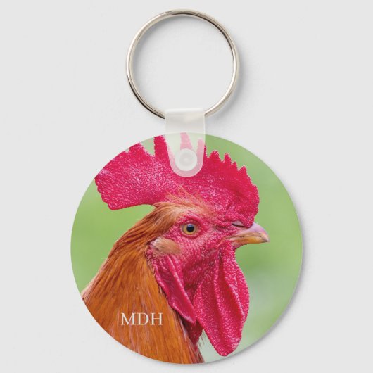 Porte-clés Custom Rooster Close-up (Recto)