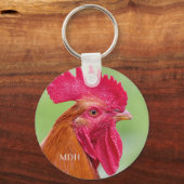 Porte-clés Custom Rooster Close-up (Recto)