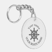 Porte-clés Custom sailing boat name nautical keychain (Devant gauche)