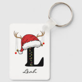 Porte-clés Custom Santa Monogram Keychain for Friends & Moms (Verso)