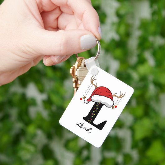 Porte-clés Custom Santa Monogram Keychain for Friends & Moms (main)