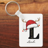 Porte-clés Custom Santa Monogram Keychain for Friends & Moms (Recto)