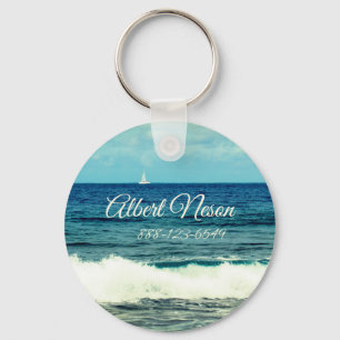 Porte-clés Custom Texts Sailing Boat