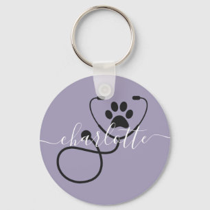 Porte-clés Custom Veterinarian Veterinary Tech Vet Assistant
