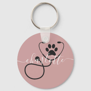 Porte-clés Custom Veterinarian Veterinary Tech Vet Assistant
