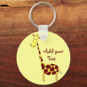 Porte-clés Customise-Le ! Cute Giraffe Design (Verso)