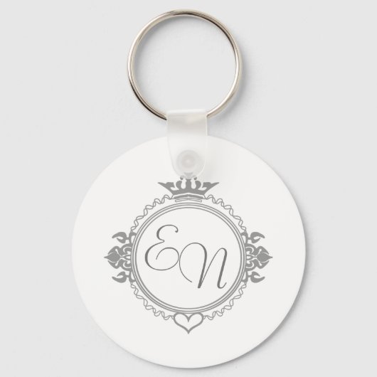 Porte-clés Customiser les noms, initiales et phrase Aimer (Recto)