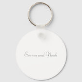 Porte-clés Customiser les noms, initiales et phrase Aimer (Verso)