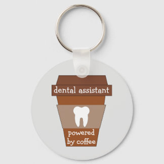 Porte-clés Customizable Dental Assistant Powered By Coffee