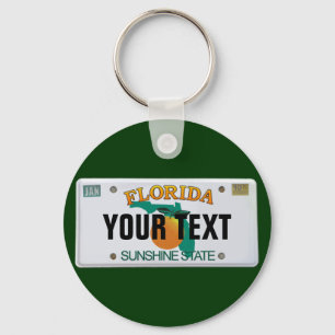 Porte-clés (Customizable) Florida License Plate