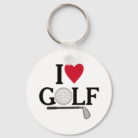 Porte-clés Customizable I love Golf Balls (Recto)