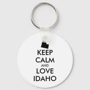 Porte-clés Customizable KEEP CALM and LOVE IDAHO