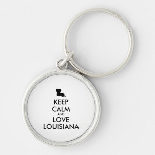 Porte-clés Customizable KEEP CALM and LOVE LOUISIANA