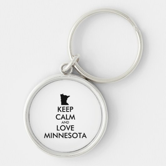 Porte-clés Customizable KEEP CALM and LOVE MINNESOTA (Devant)