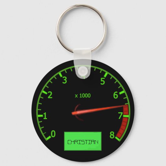 Porte-clés Customizable Name car revs keychains (Recto)