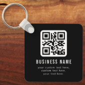 Porte-clés Customizable QR Code & Editable Text Design (Recto)