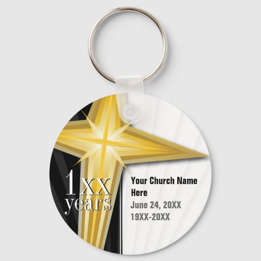 Porte-clés Customizable Year Church Anniversary Keychain (Recto)