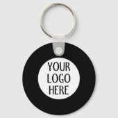 Porte-clés Customize Your Black White company logo (Recto)