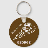 Porte-clés Customized Flying Coffee Saucer Brown (Recto)