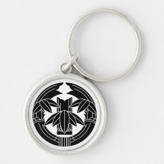 Porte-clés Cut bamboo in embracing bamboo leaves