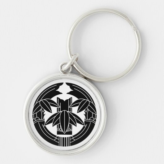 Porte-clés Cut bamboo in embracing bamboo leaves (Devant)