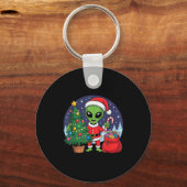 Porte-clés Cute Alien Christmas Tree Lights Xmas Holidays Win (Recto)