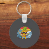 Porte-clés Cute Aloha Hawaiian Pineapple Sign Hawaii Shaka (Recto)