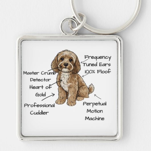 Porte-clés Cute Anatomy of a Cockapoo Dog Lover Gift (Devant)