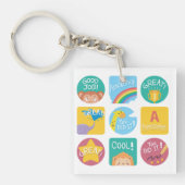 Porte-clés Cute animal récompensé Motivational Étiquette de c (Devant)