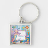 Porte-clés Cute arc-en-ciel sirène poisson tortue étoile Anni (Devant)