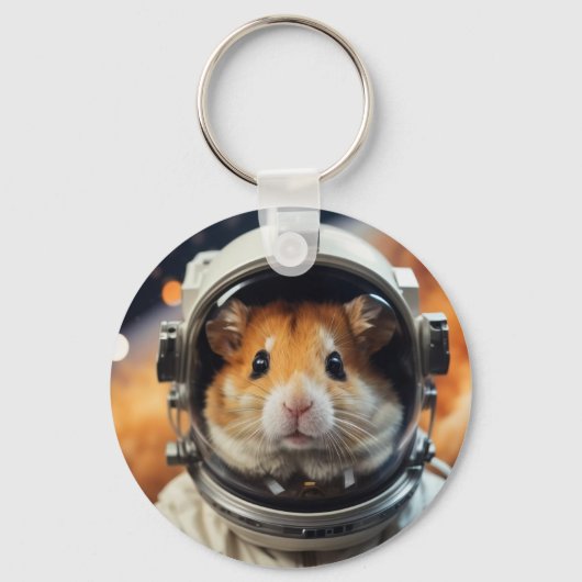 Porte-clés Cute astronaute spatiale Hamster (Verso)