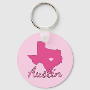 Porte-clés Cute Austin Texas Girl Rose